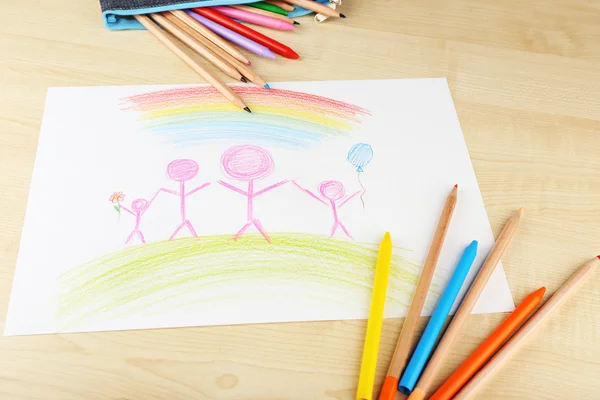 Çocuk tarafından yapılan çizim — Stok fotoğraf