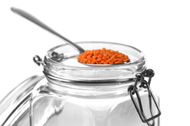 Mercimek kaşık içinde kalıntıları