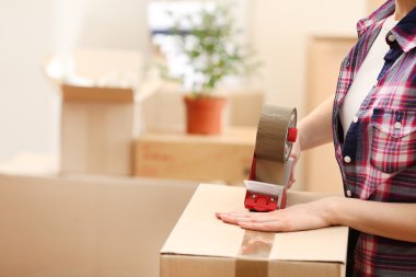 Ambalaj kutuları yakın çekim