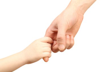 Çocuk ve babası eller