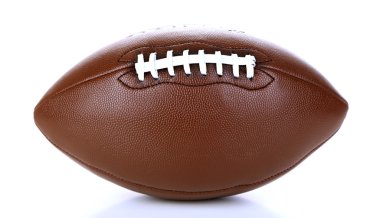 Amerikan futbolu üzerine beyaz izole 