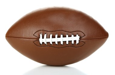 Amerikan futbolu üzerine beyaz izole 