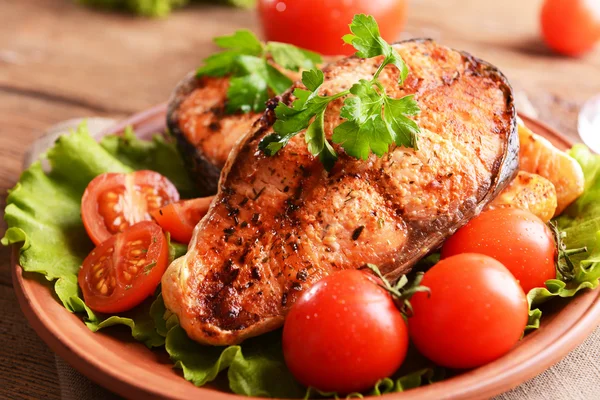 Peixe cozido no forno saboroso — Fotografia de Stock