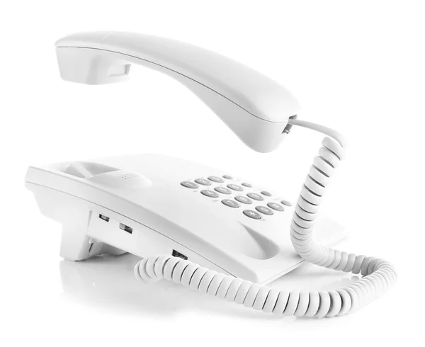 Conjunto de telefone isolado em branco — Fotografia de Stock