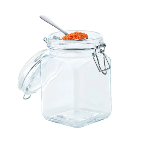 Resti di lenticchie in cucchiaio — Foto Stock