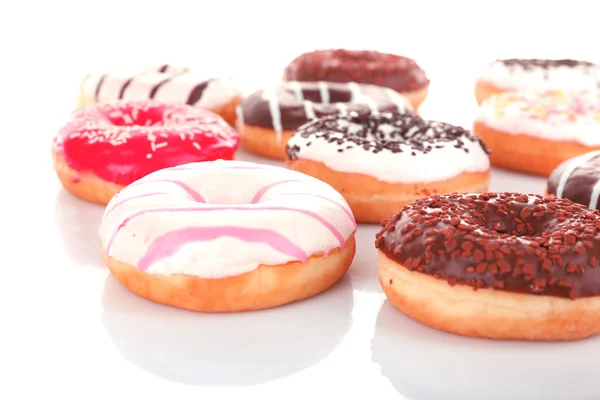 Heerlijke donuts met glazuur — Stockfoto