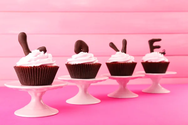 Valentine Day cupcakes — Stock Photo, Image