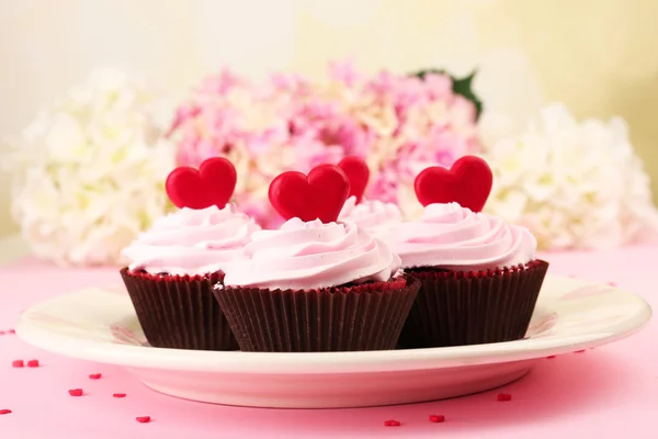 Walentynki cupcakes — Zdjęcie stockowe