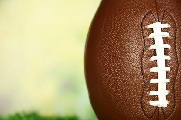 Amerikaanse Voetbal op het veld op de achtergrond van de natuur — Stockfoto