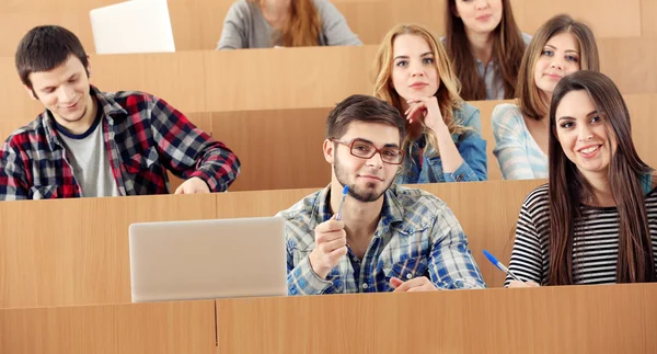 Group of students in classroom — Stock Photo, Image