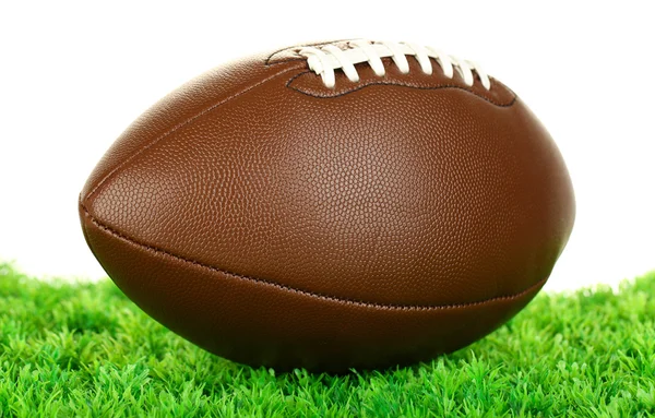 American football on field on white background — Stock Photo, Image