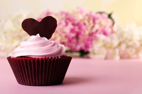 Cupcake Sevgililer günü için Stok Resim