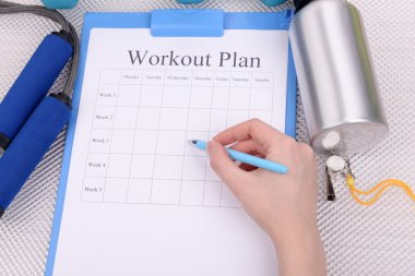 Eğitmen miktarları ile egzersiz planı