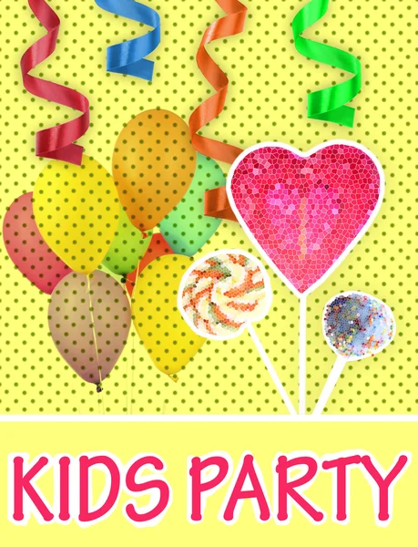 Buntes Kinderparty-Plakat — Stockfoto