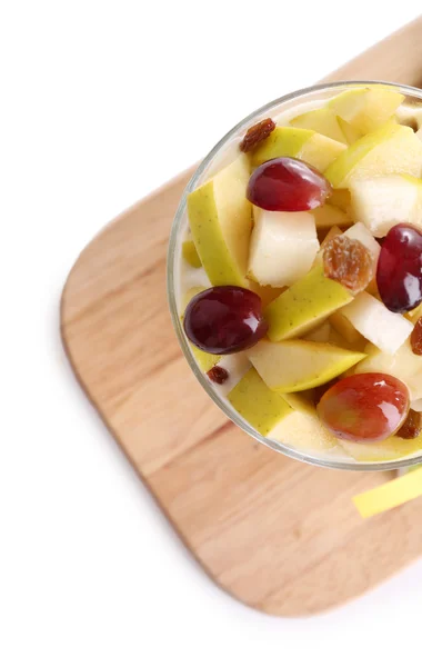 Üzüm ve elma ile yoğurt — Stok fotoğraf
