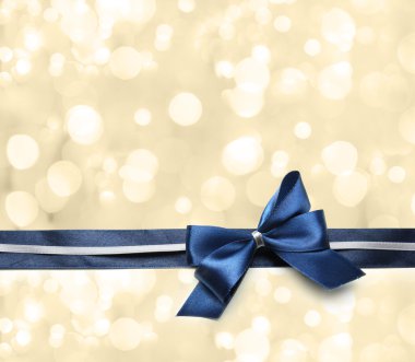 Parlak arka plan rengi saten şerit yay