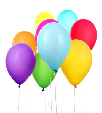 beyaz izole renk balonlar