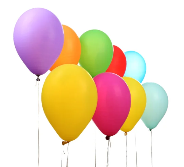 Color balloons isolated on white — Stock Photo, Image