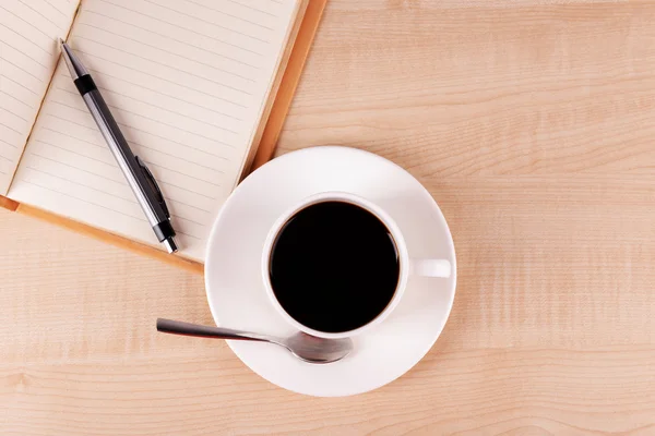 Cup of coffee on saucer — Stock Photo, Image