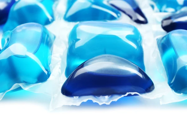 Capsule gel con detergente per bucato — Foto Stock