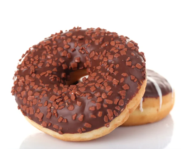 Leckere Donuts mit Sahnehäubchen — Stockfoto