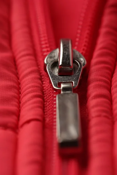 Zipper em roupas de perto — Fotografia de Stock