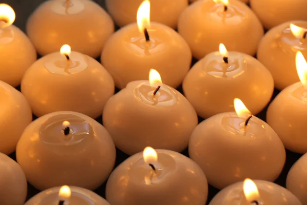 Burning candles close-up — Stock Photo, Image