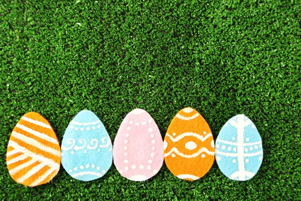 Renkli Keçe Paskalya yumurtaları — Stok fotoğraf