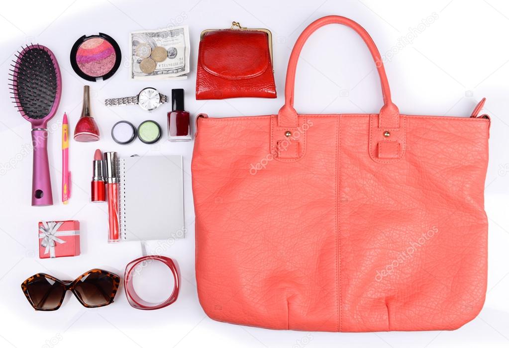 Ladies handbag and things