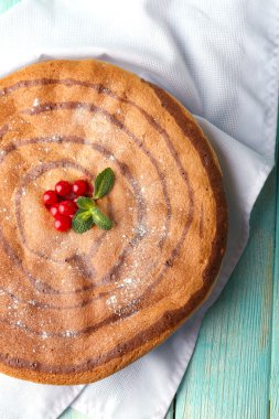 Masada lezzetli ev yapımı pasta