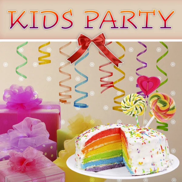 Colorful Kids Party poster — Stock Photo, Image