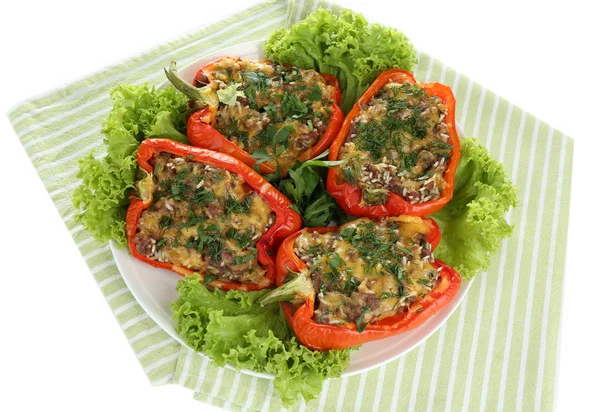 Stuffed red peppers — Stock Photo, Image