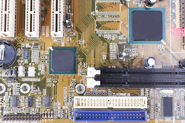 Motherboard, macro view — Stock Photo, Image