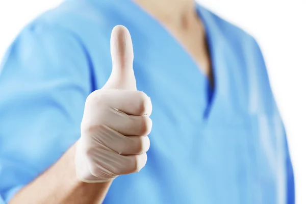 Doctor hand in sterile gloves — Stock Photo, Image