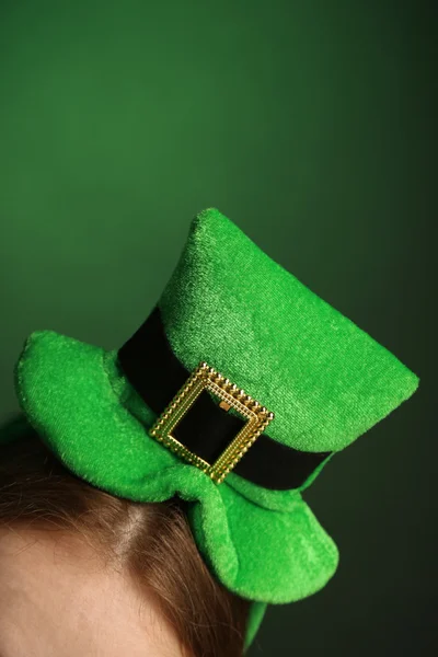 St. Patricks kapelusz na głowę — Zdjęcie stockowe
