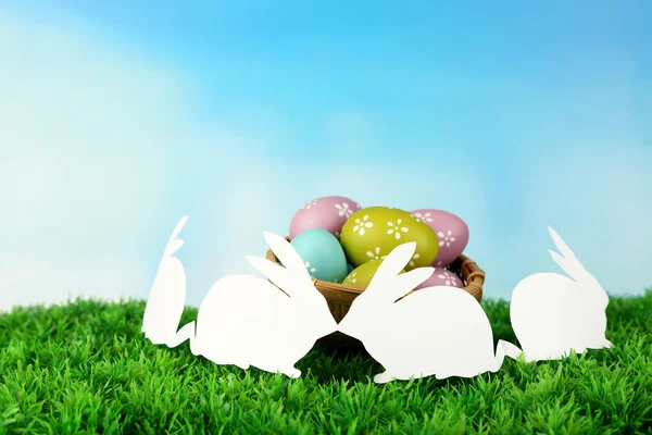 Paper Easter rabbits — Stock Photo, Image