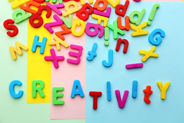 Creativity motto by alphabet letters — Stock Photo, Image