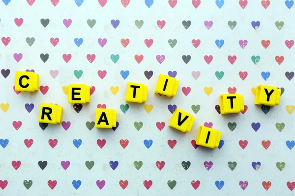 Creativity motto by alphabet letters — Stock Photo, Image