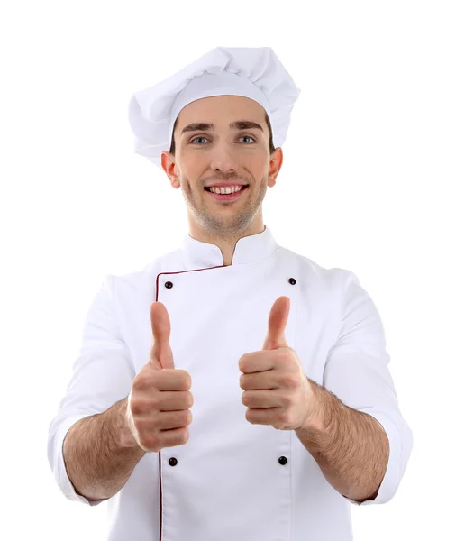 Chef showing thumbs up — Stock Photo, Image