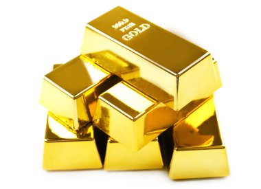 külçelerin üzerinde beyaz izole