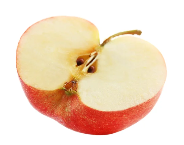 Вирізати яблуко ізольовано на білому — стокове фото