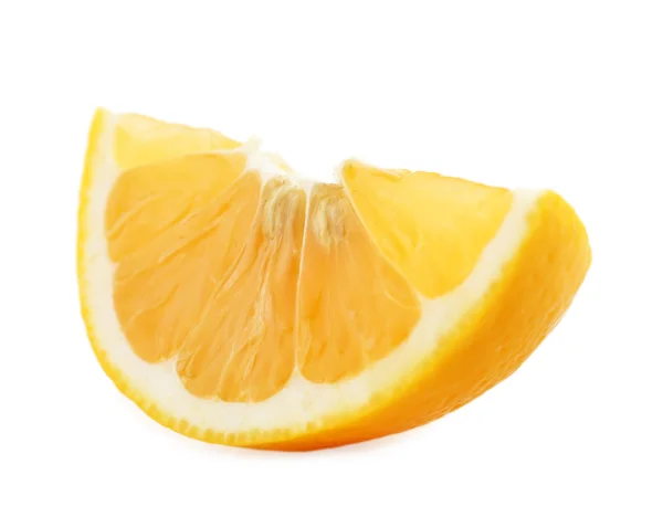 Zitronenscheibe isoliert auf weiß — Stockfoto