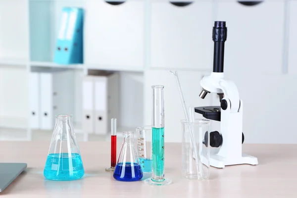 Laboratory equipment on table — Stock Photo, Image