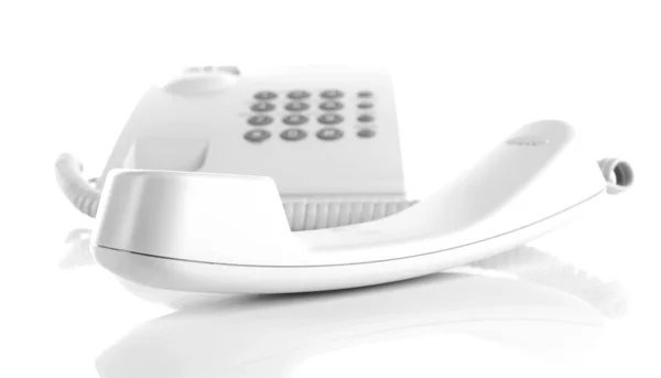 Telefon seti üzerinde beyaz izole — Stok fotoğraf