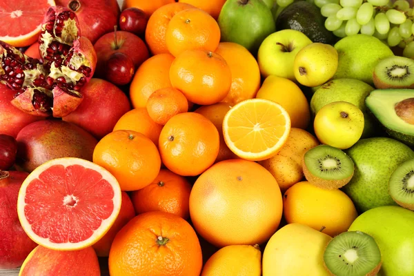 Assortment of exotic fruits close-up — Stock Photo, Image