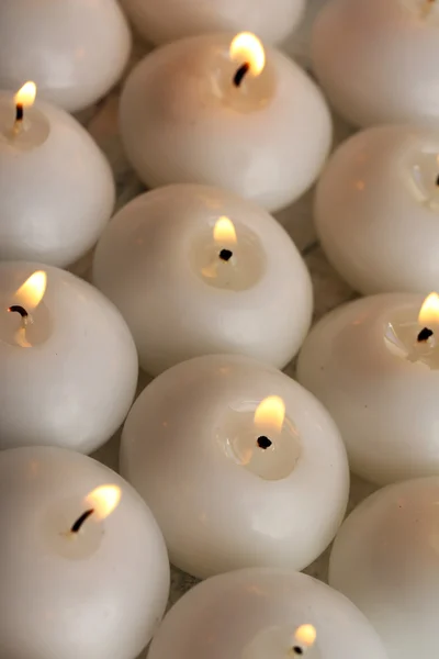 Burning candles close-up — Stock Photo, Image