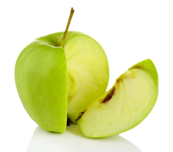 Succosa mela isolata su bianco — Foto Stock