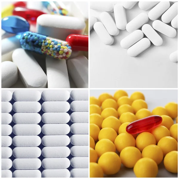 Pills collage — Stock Photo, Image