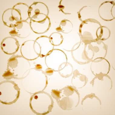 Bej renkli arka plan üzerinde birçok kahve lekeleri, arka plan olarak kahve lekeleri