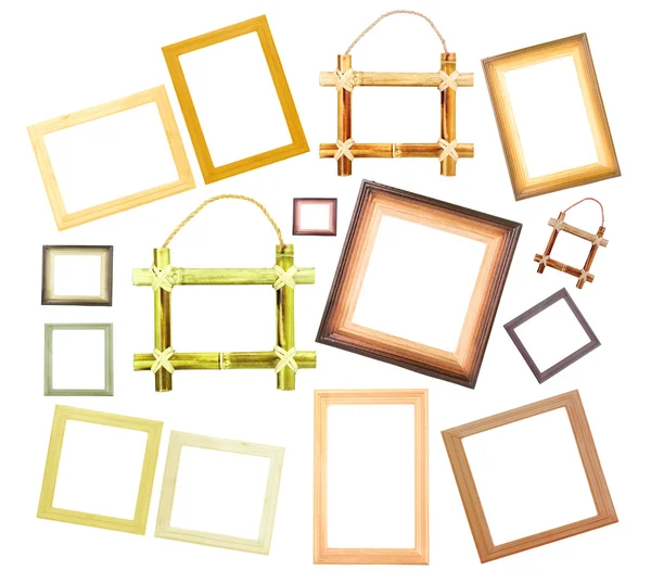 Collage of frames isolated on white — Stock Photo, Image